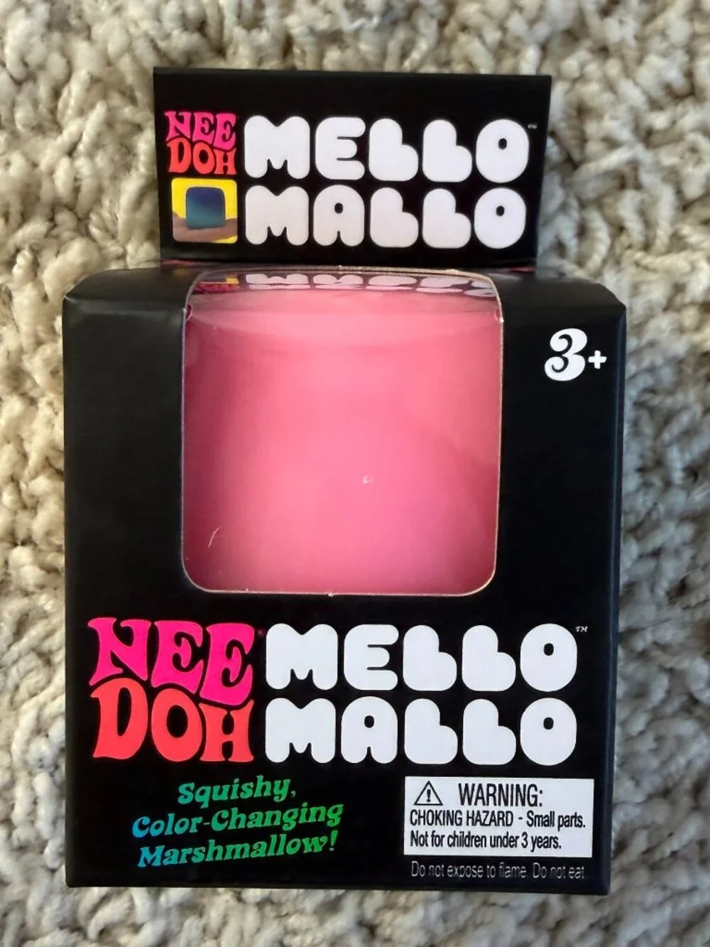 Nee Doh Mello Mallo Color Changing Marshmallow Pink NWT